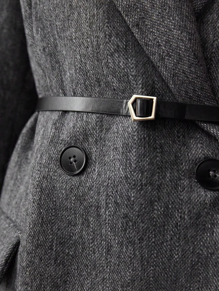 PREMIUM WOOLBLEND BLAZER JACKET WITHOUT BELT