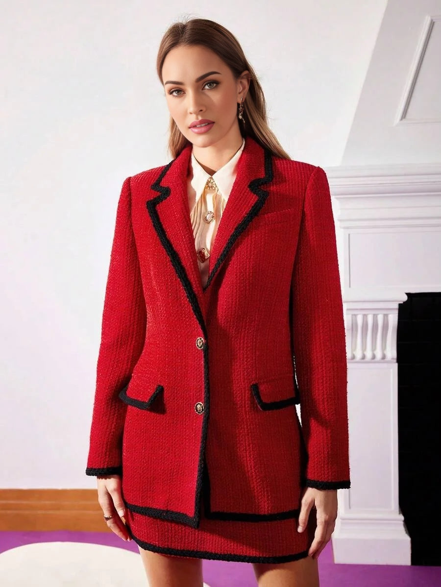 PREMIUM WOOLBLEND TWEED BLAZER