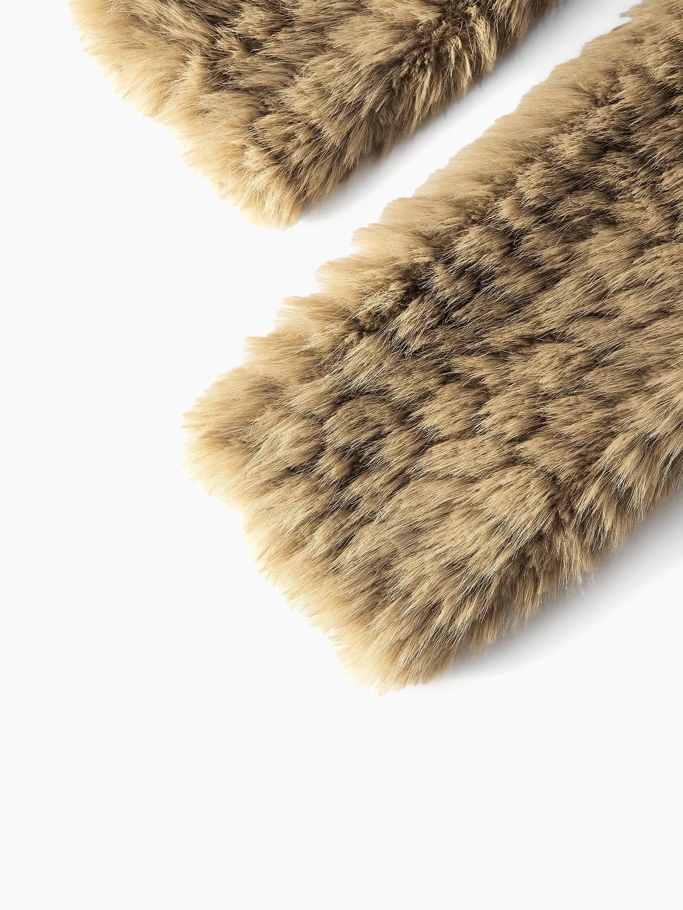 PREMIUM WOOLLIKE FABRIC SOLID FAUX FUR METAL BUTTON PLACKET COAT