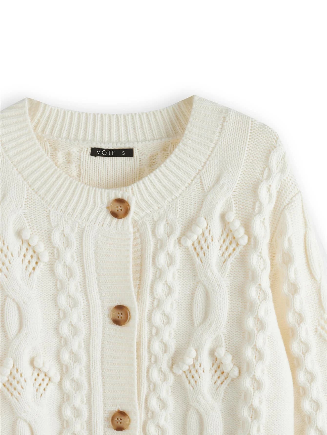 PREMIUM WOOLMIX CABLE KNIT CARDIGAN