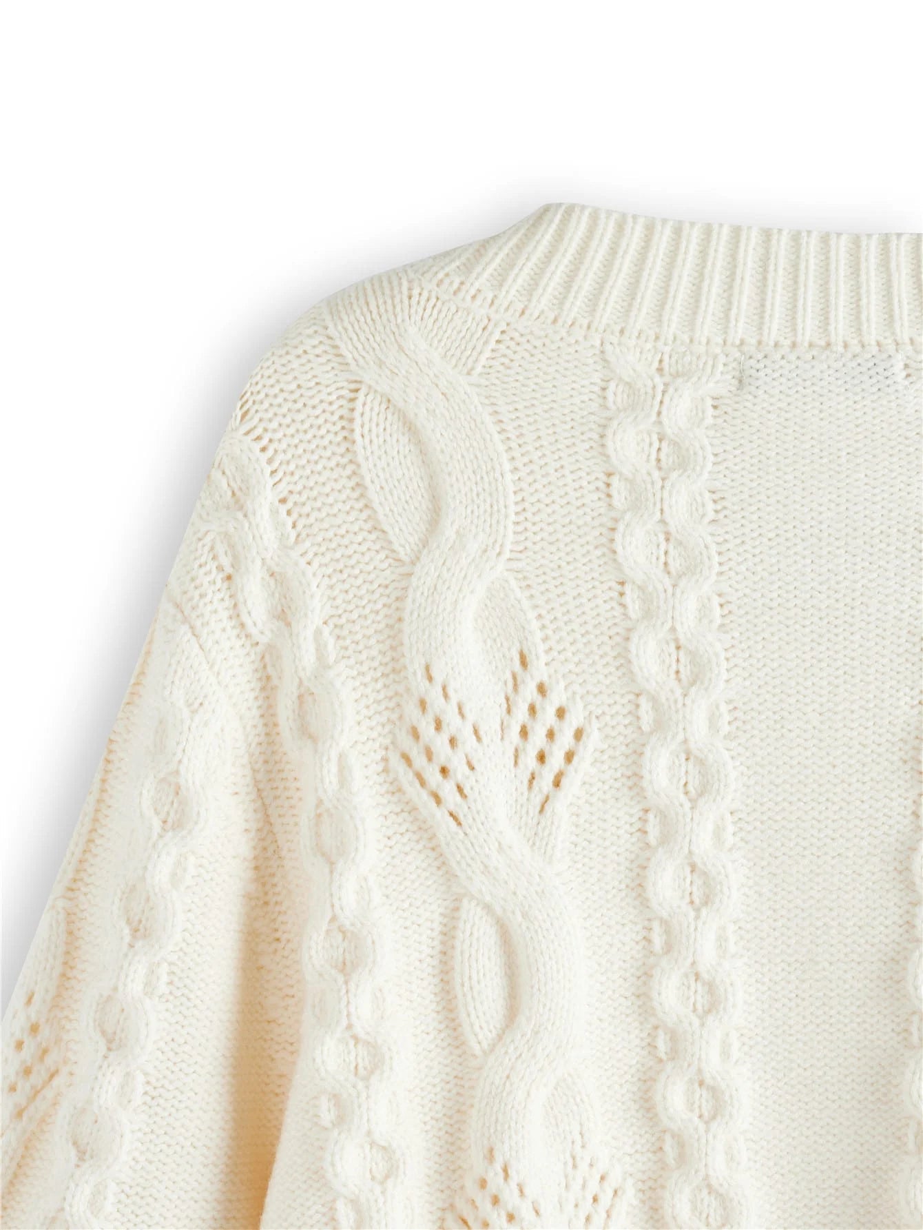 PREMIUM WOOLMIX CABLE KNIT CARDIGAN