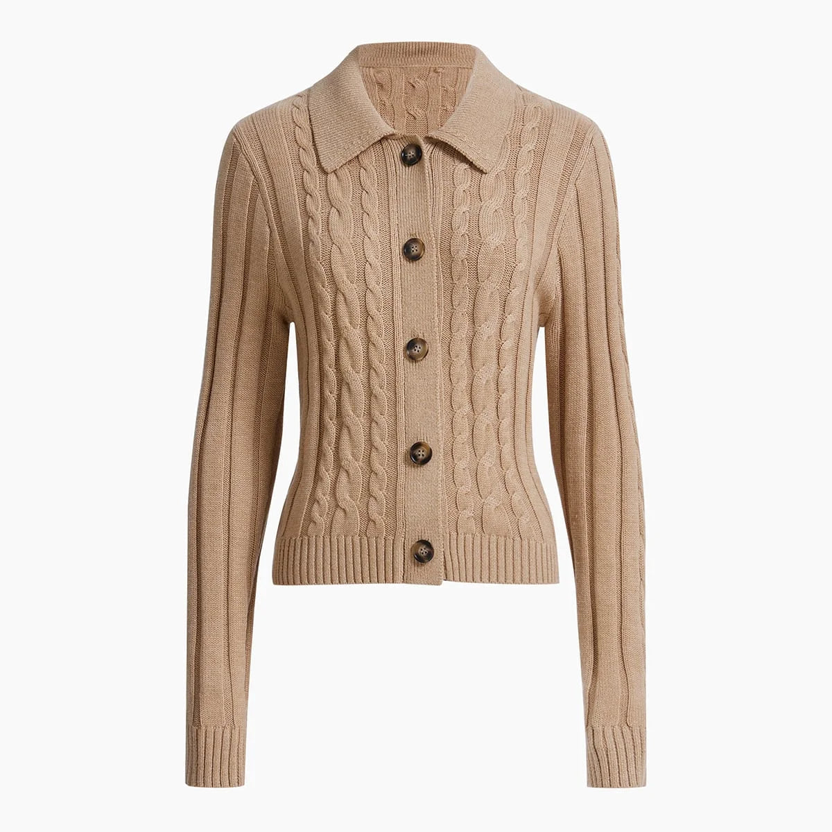 PREMIUM WOOLMIX CABLE KNIT CARDIGAN