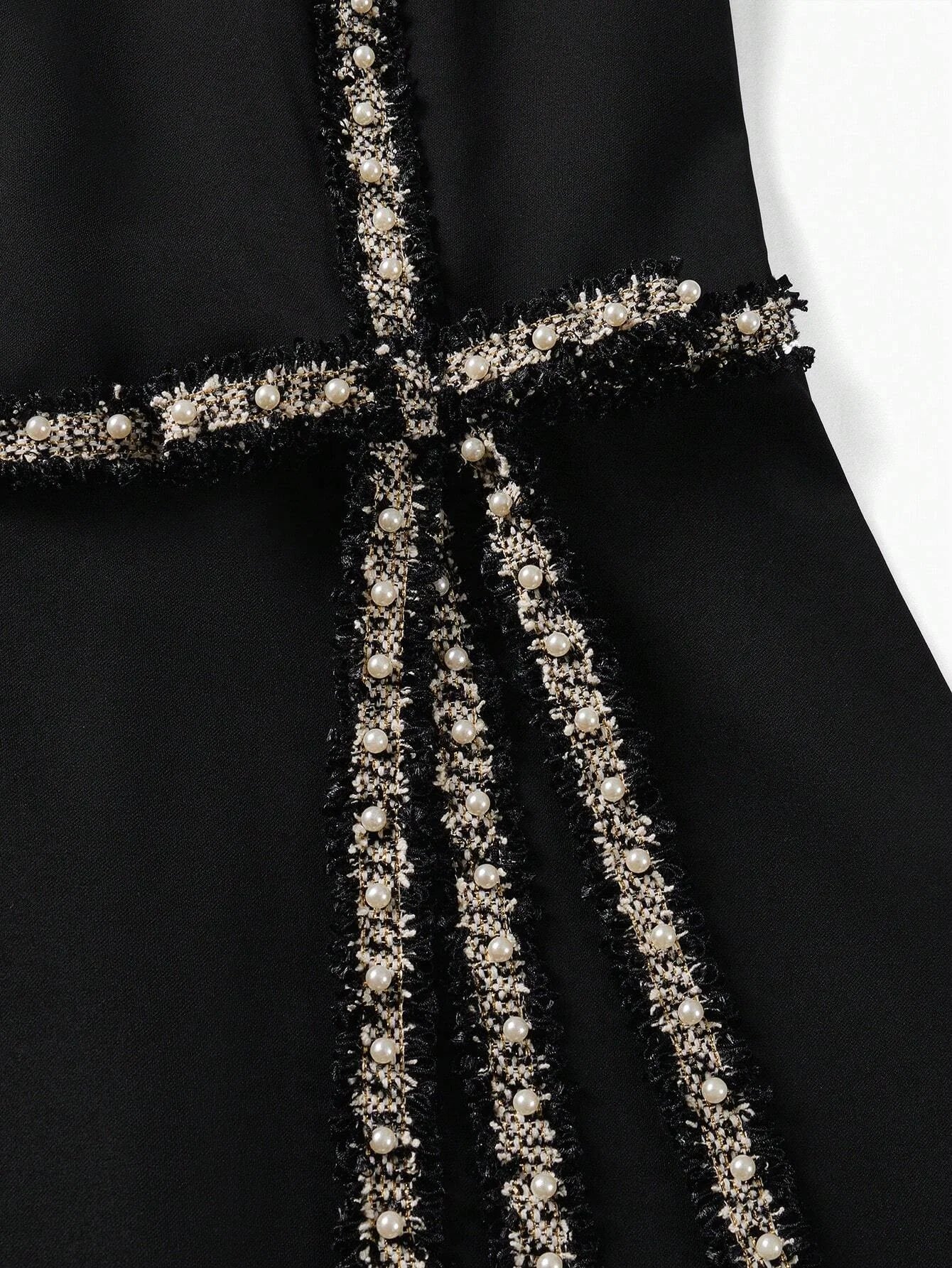 PREMIUM WOVEN CONTRAST TAPE DRESSSUMMER OUTFITS