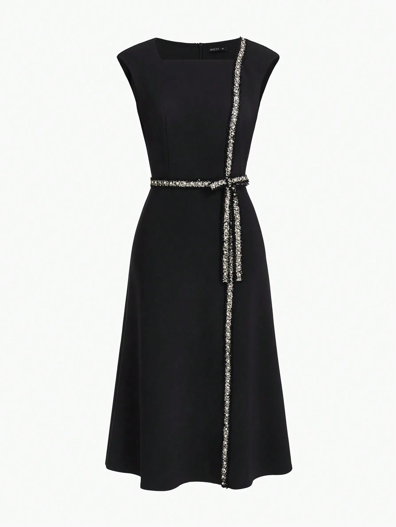 PREMIUM WOVEN CONTRAST TAPE DRESSSUMMER OUTFITS