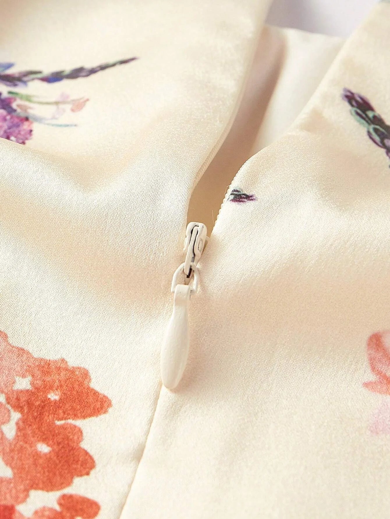 PREMIUM WOVEN DRAPED FLORAL PRINT DRESS