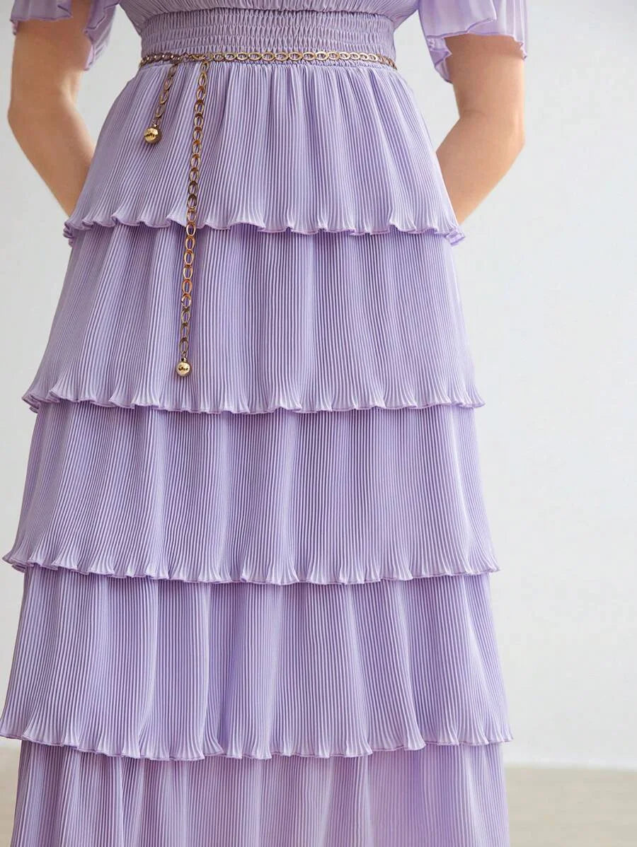 PREMIUM WOVEN FITTED PLEATED DRESSSUMMER OUTFITS