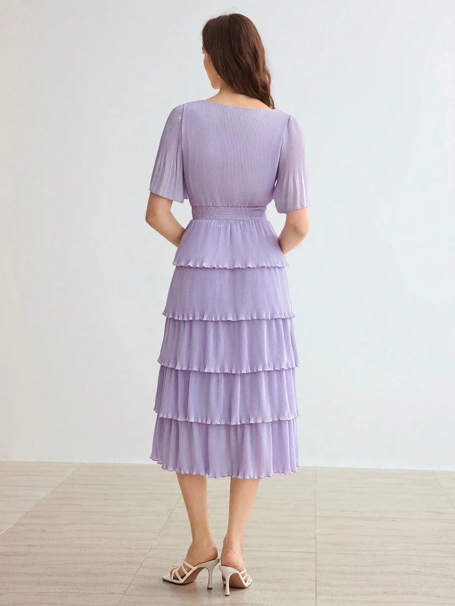 PREMIUM WOVEN FITTED PLEATED DRESSSUMMER OUTFITS