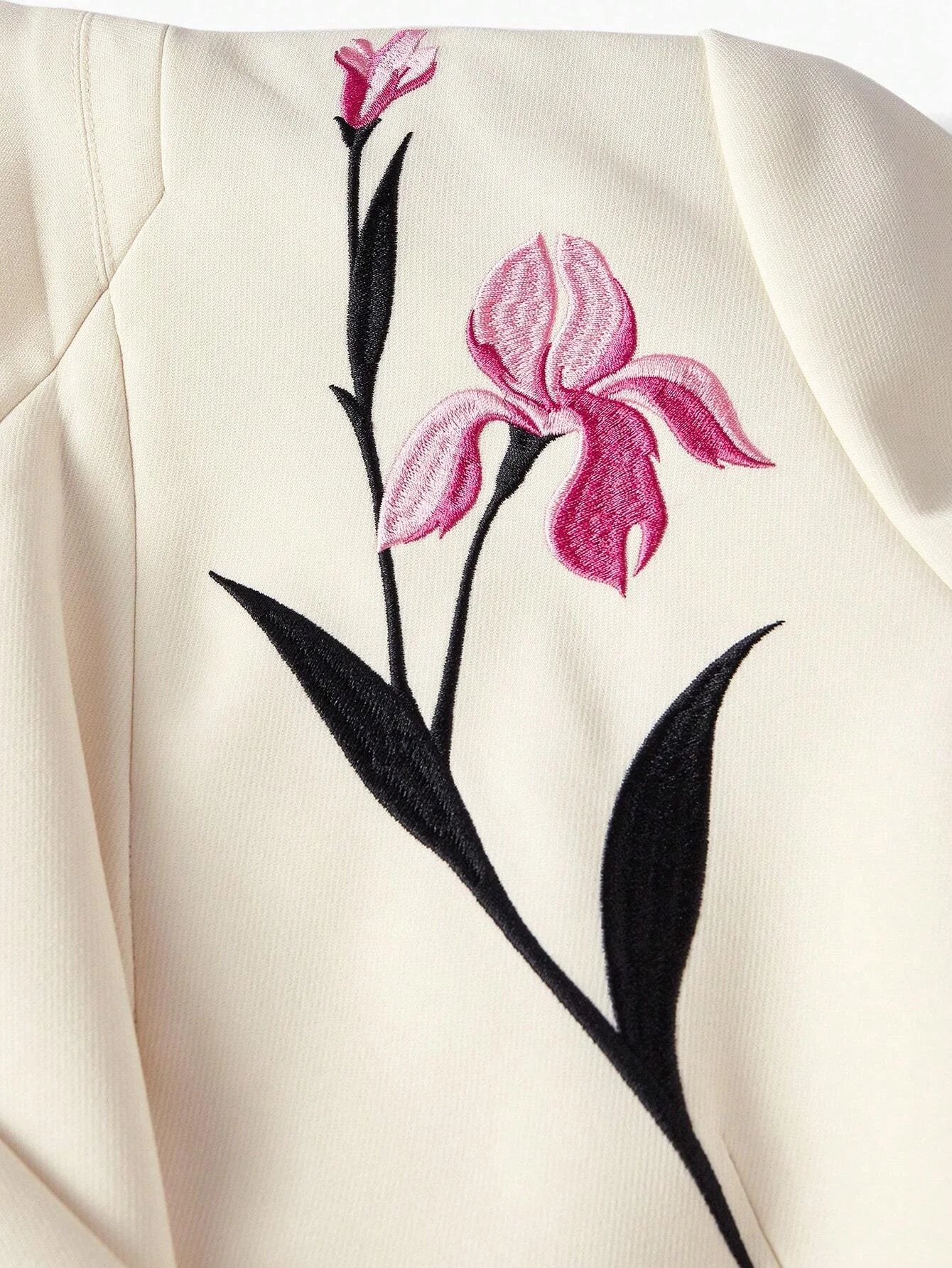 PREMIUM WOVEN WOMENS FLORAL PRINTED PEAK COLLAR BLAZERHOLIDAY PARTY BIRTHDAY FORMAL EVENING