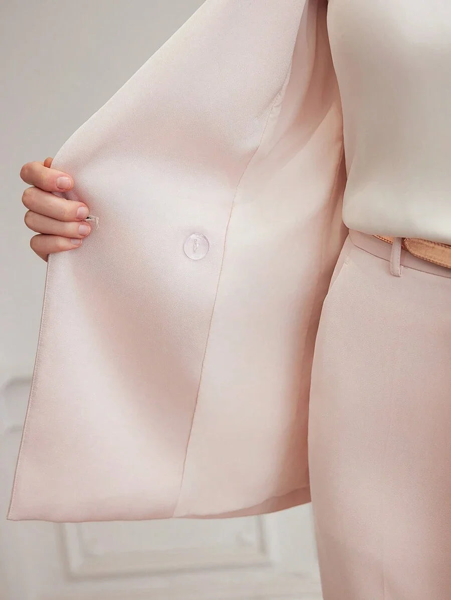 PREMIUM WOVEN WOMENS LAPEL COLLAR DOUBLEBREASTED BLAZERHOLIDAY PARTY BIRTHDAY FORMAL EVENING