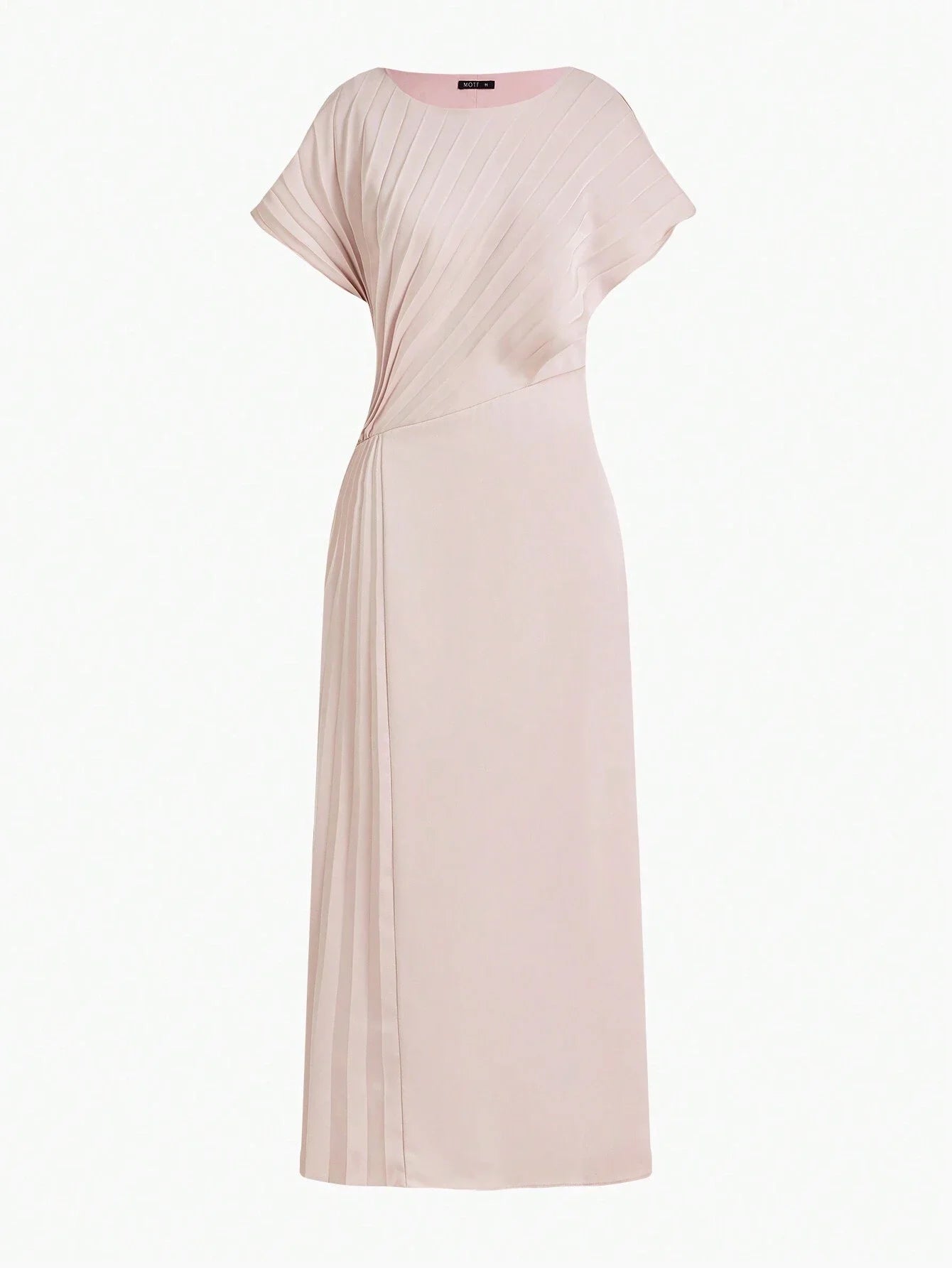 PREMIUM WOVEN WOMENS SOLID PLEATED BATWING SLEEVE DRESS WEDDING GUEST DRESS WOMEN