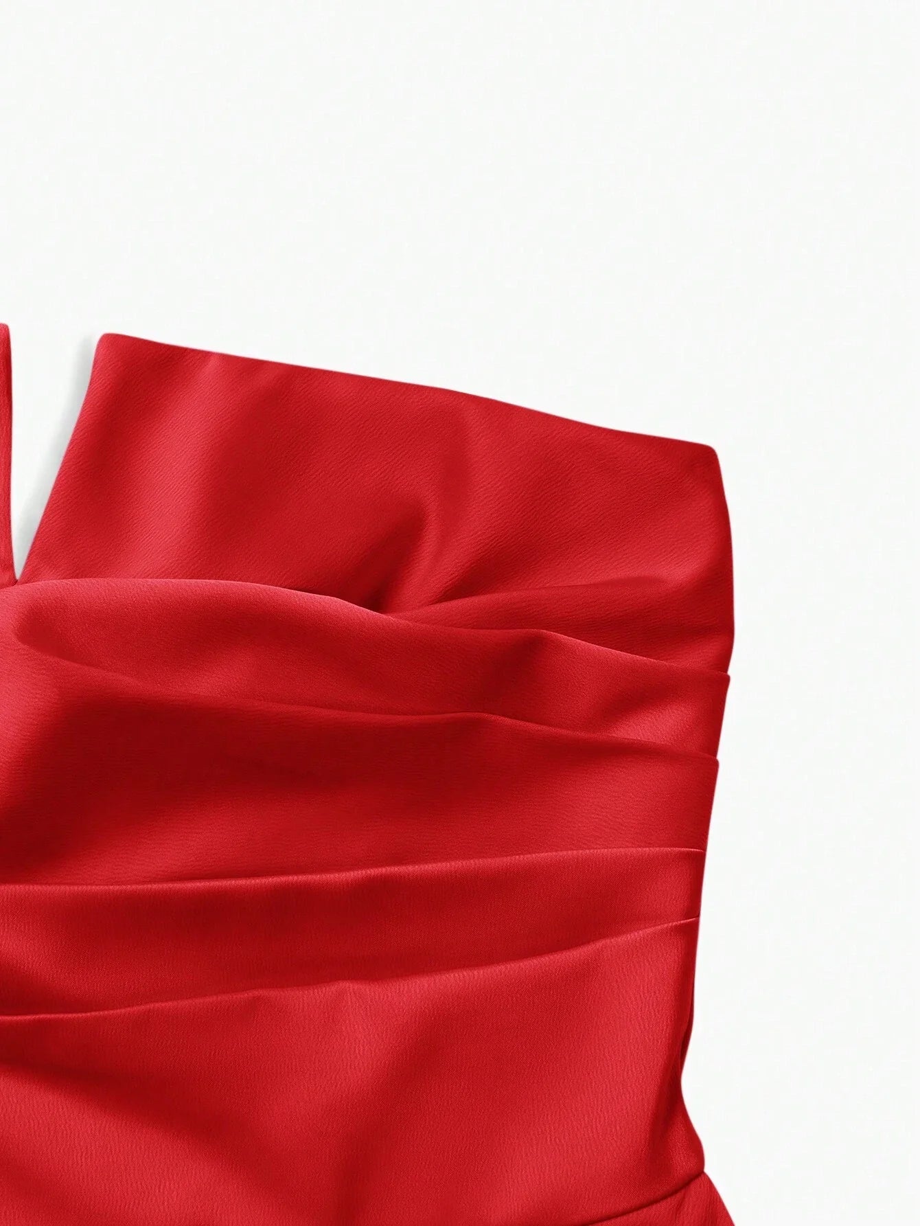 PREMIUM WOVEN WOMENS WRAP PLEATED STRAPLESS DRESS