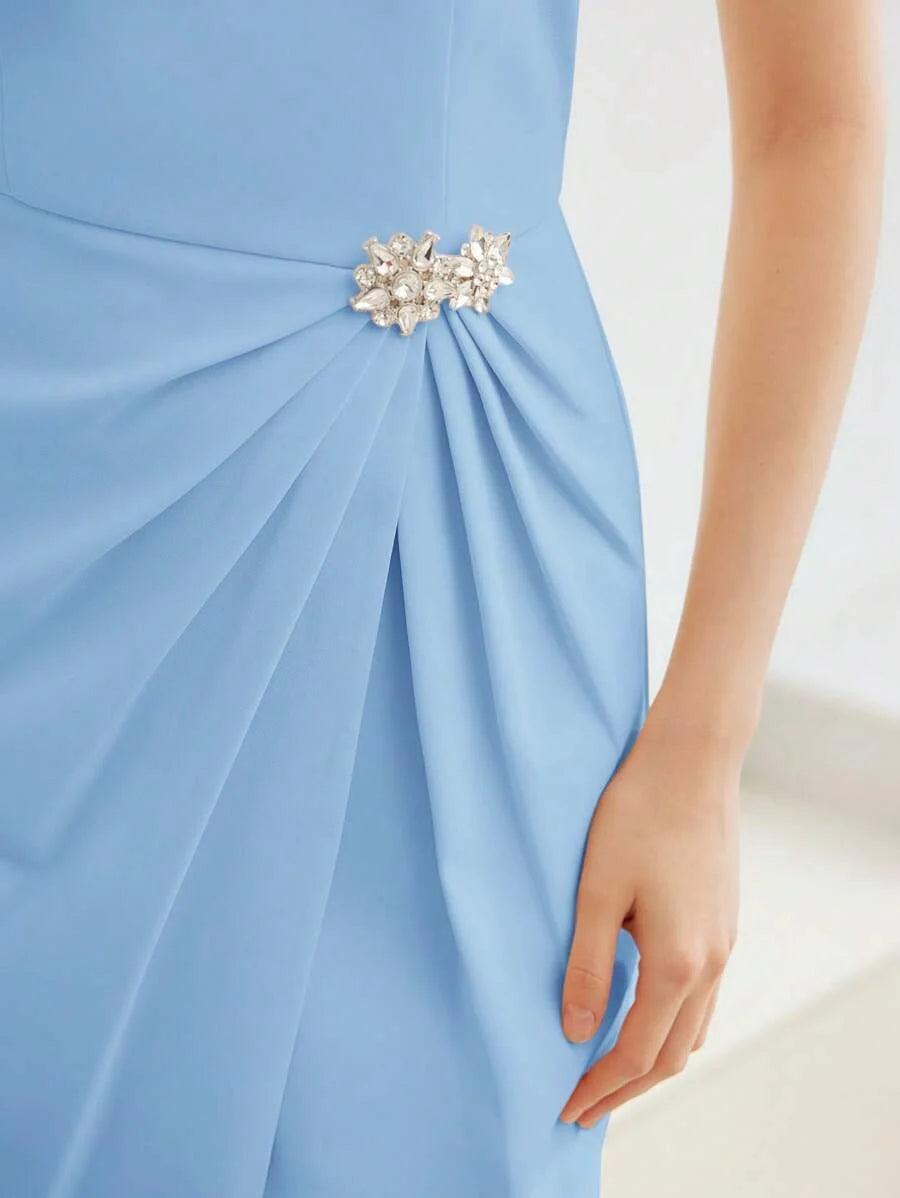 PREMIUM WRAP FOLD PLEATED DRESS