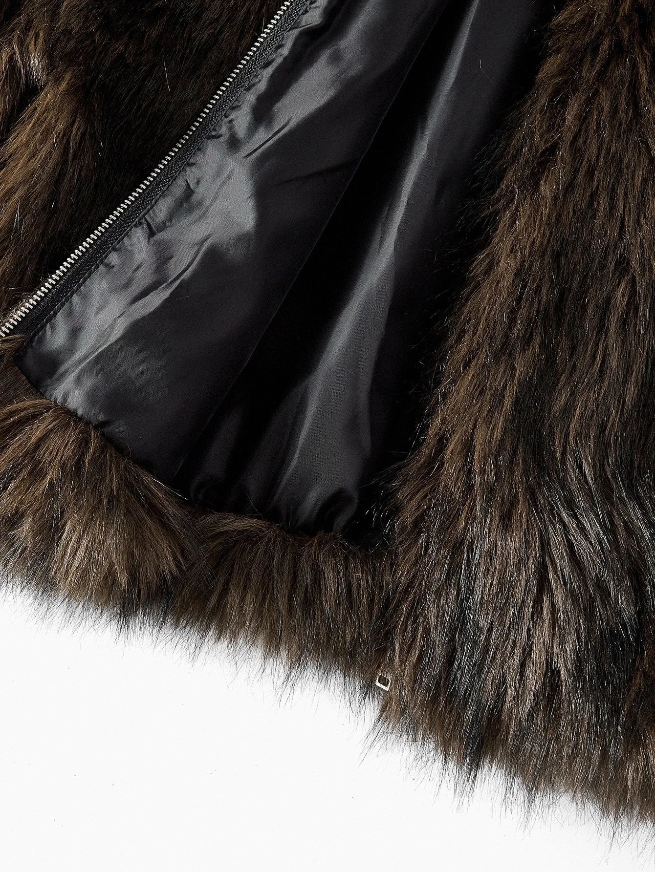 PREMIUM ZIP UP FAUX FUR COAT