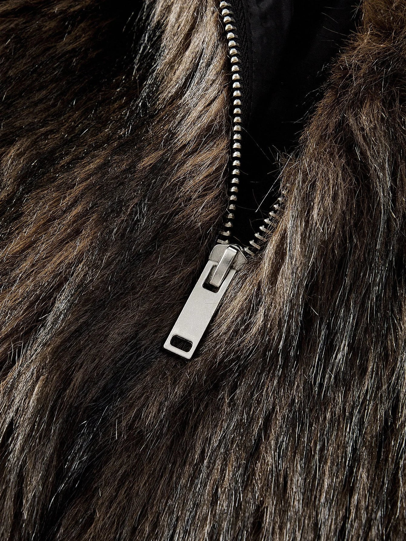 PREMIUM ZIP UP FAUX FUR COAT