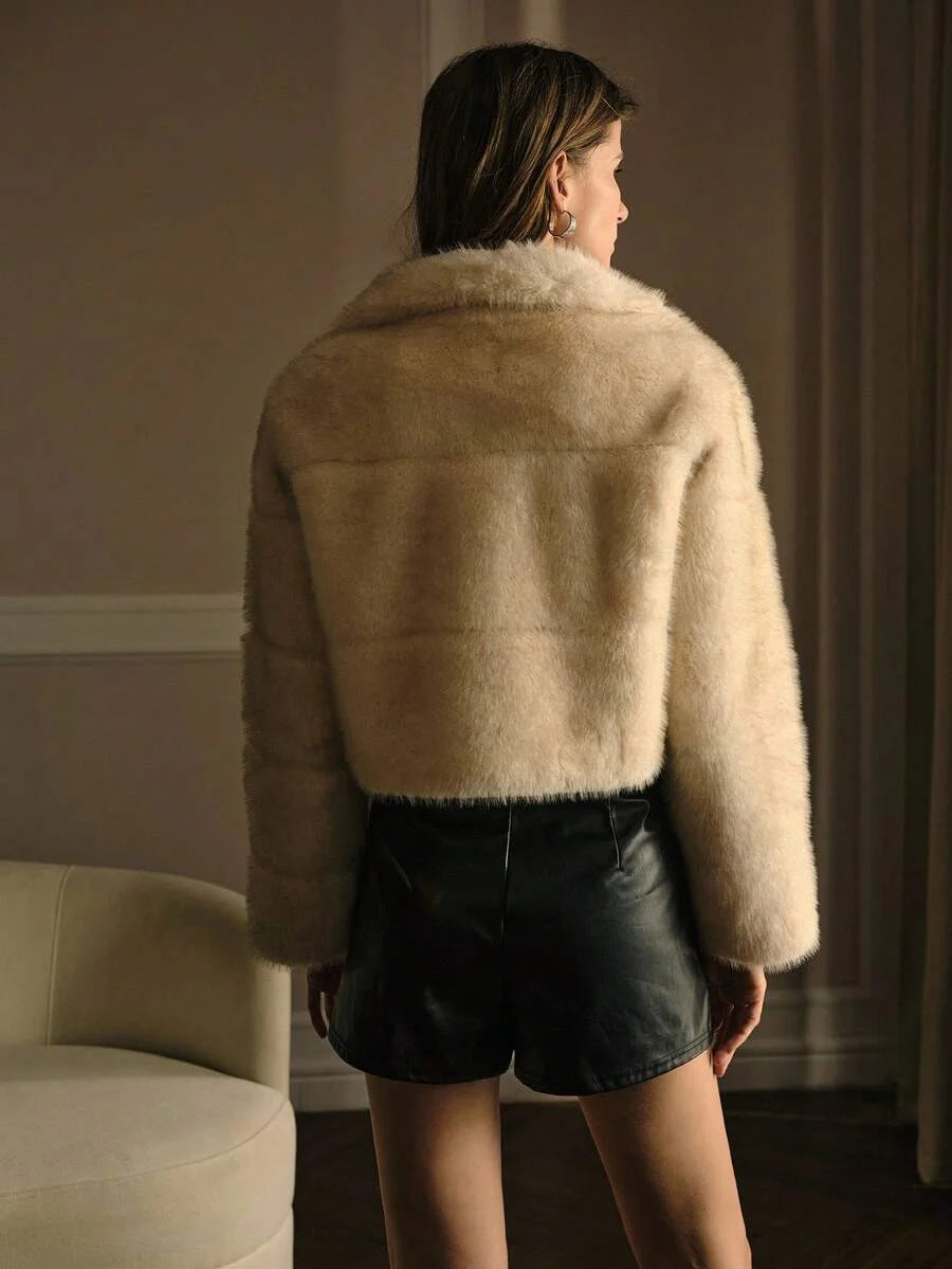 PREMIUM ZIP UP FAUX FUR COAT FALL WINTER
