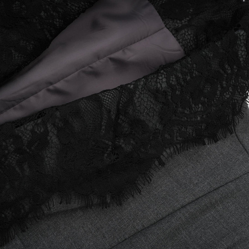 Presley Grey Lace Panel Blazer