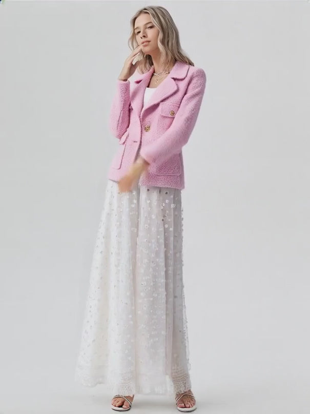 Hannah Blazer - Tailored Fit - Modern Twist - Elegant Pockets - Button Accents - Vintage-Inspired Appeal