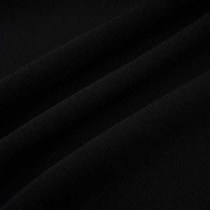 Priscille black ruffled midi dress