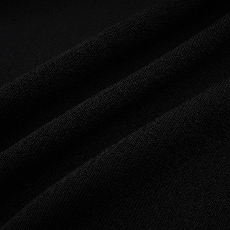 Priscille black ruffled midi dress