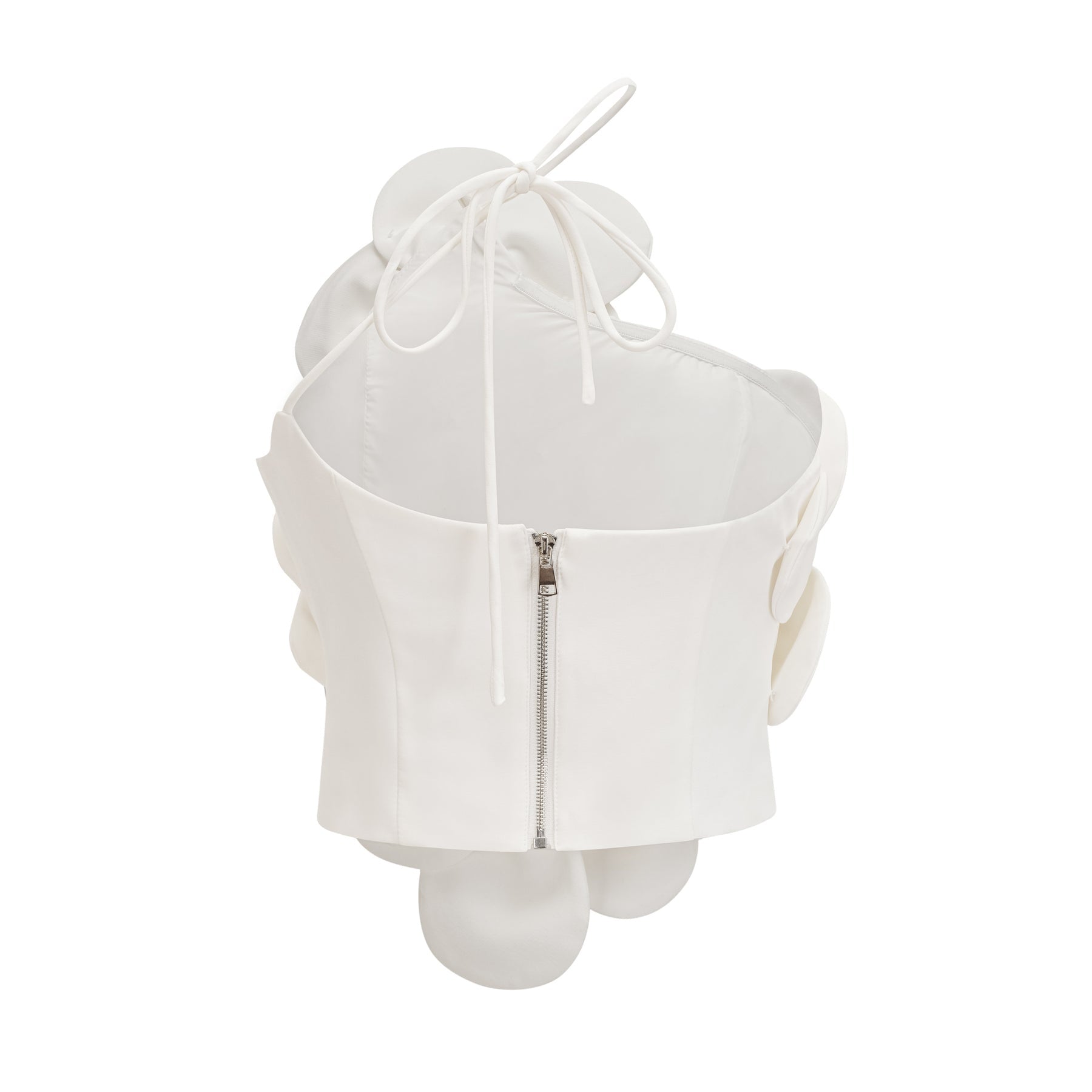 Priscille floralappliqué halterneck top