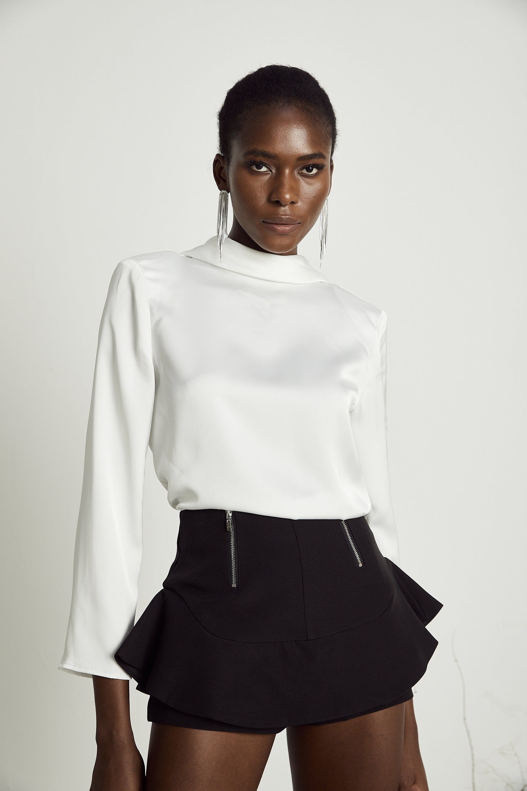 Priscille layered flouncehem shorts