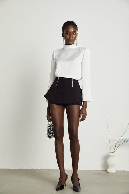 Priscille layered flouncehem shorts