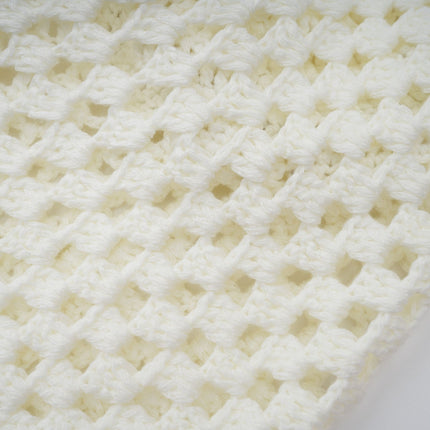 Prunelle Crochet Knit Two-Piece Top and Skirt Set in Neutrals