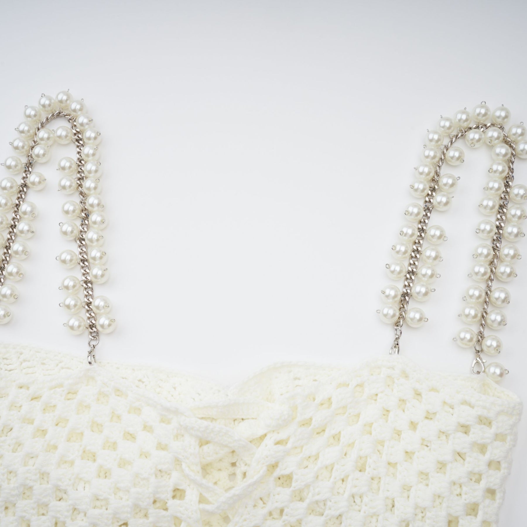 Prunelle Crochet Knit TwoPiece Top and Skirt Set