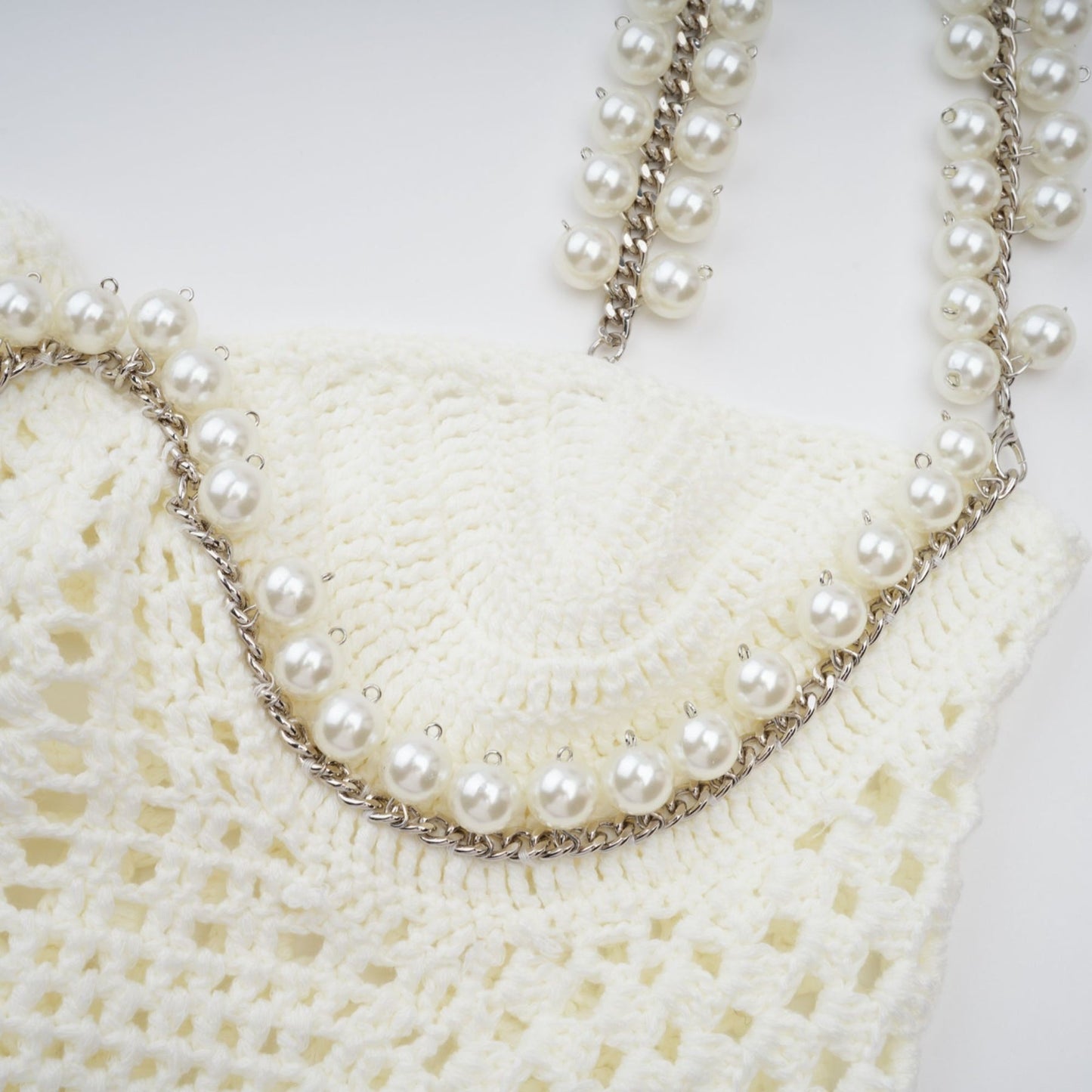 Prunelle Crochet Knit TwoPiece Top and Skirt Set