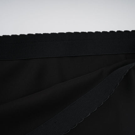 Raphaëlle Black Lace Panel Asymmetrical Satin Skirt