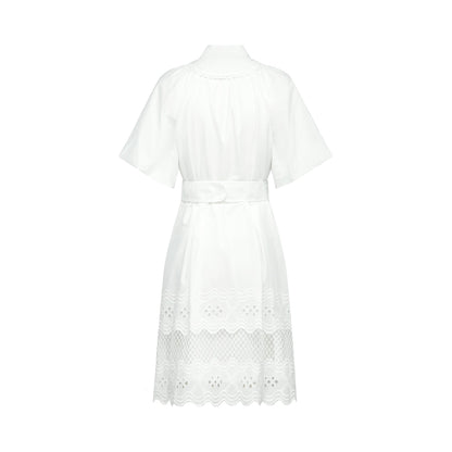 Raphaëlle cutout lacetrim mini dress