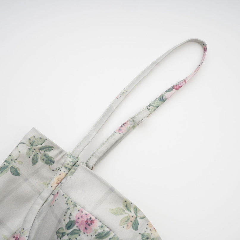 Raven Midi Dress in Enchanting Green Floral Square Neck Sleeveless Sage Green Cinched Waist Shirred Boned Bodice Mesmerizing Floral Print Side Slit Pockets Rear Zip Fastening Calf Length Terylene Fiber