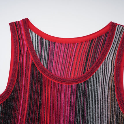 Raven Red Sequin Stripe Mini Dress