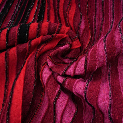 Raven Red Sequin Stripe Mini Dress