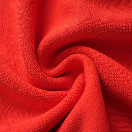 Red Flare A-Line Dress with Gold Buttons