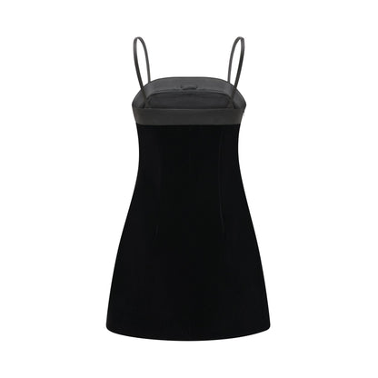 Reeva bowembellished velvet mini dress