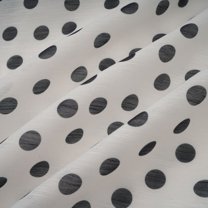 Renata White and Black Polka Dot Halterneck Midi Dress with Bow Embellishment