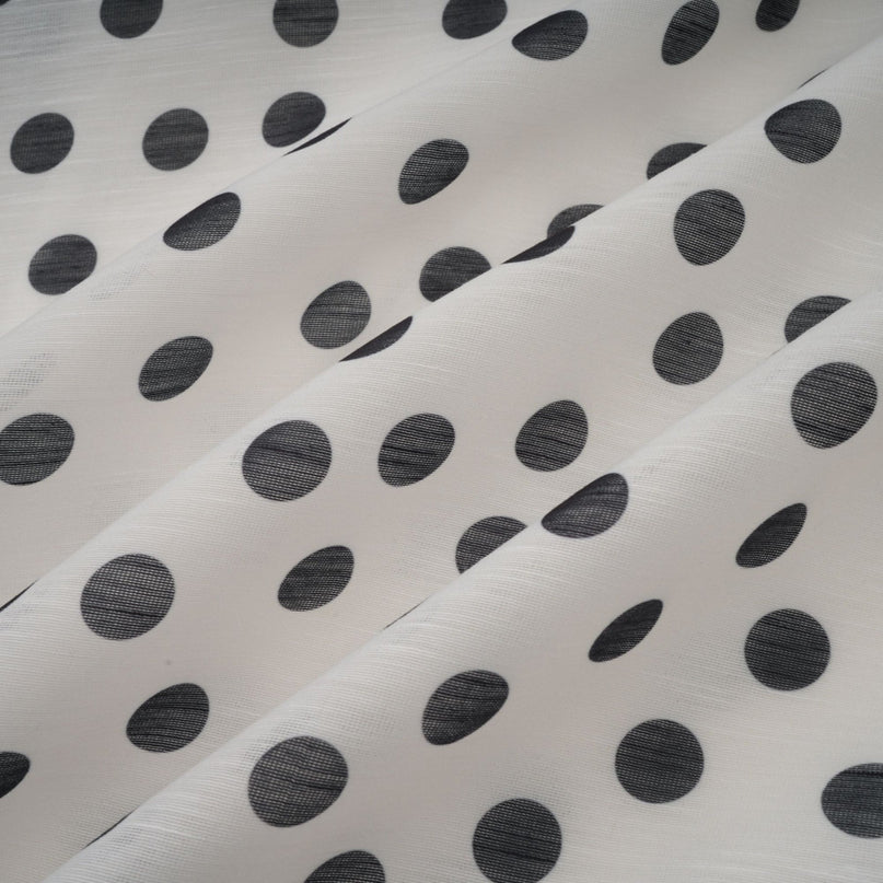 Renata White and Black Polka Dot Halterneck Midi Dress with Bow Embellishment