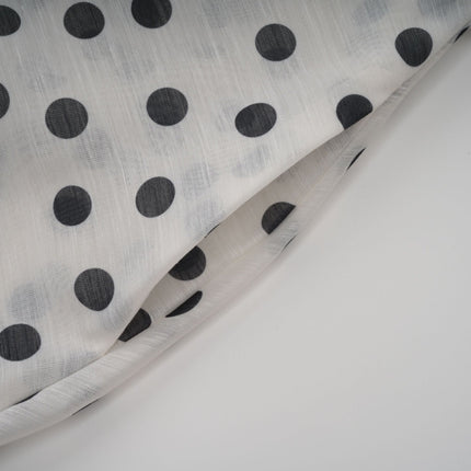 Renata White Polka Dot Halterneck Midi Dress with Bow Embellishment