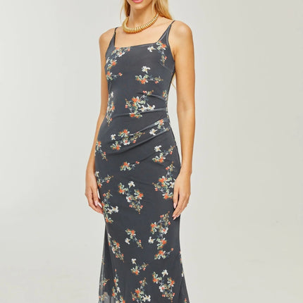 Renée floralprint layered midi dress
