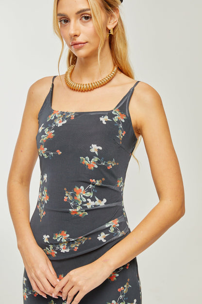 Renée floralprint layered midi dress