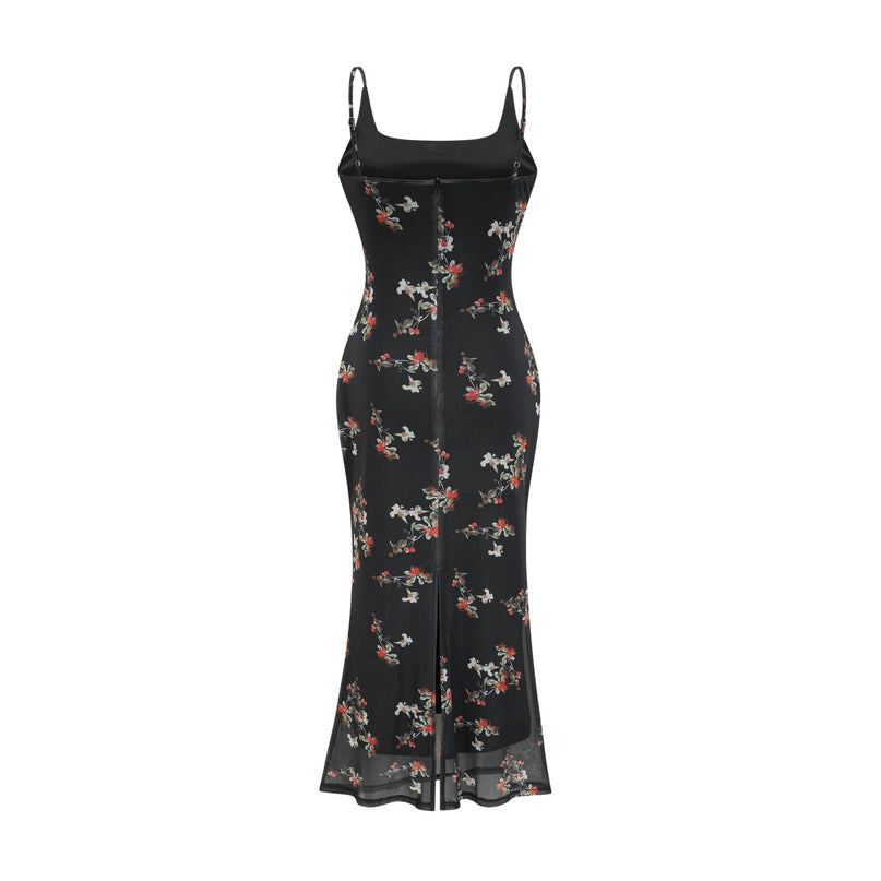 Renée floralprint layered midi dress