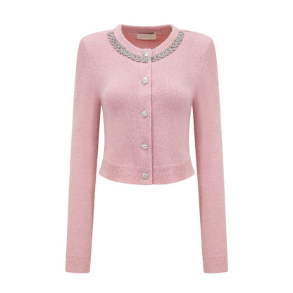 Renée pink embellished jacket  skirt matching set