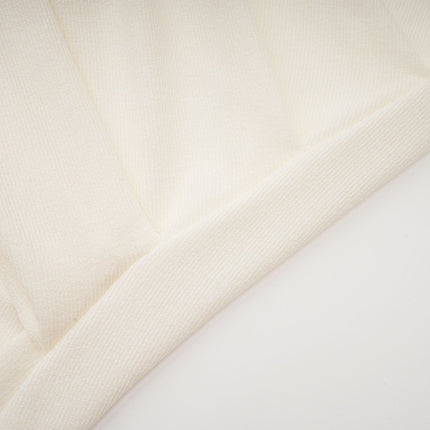 Riccarda White Midi Dress Double Jersey Knit Asymmetric Hem Ruched Detailing Rear Zip Fastening Lined Elegant Graceful Sophisticated Luxury Refinement Special Occasions Evenings Out Statement Piece Timeless Sophistication Terylene Fiber Composition