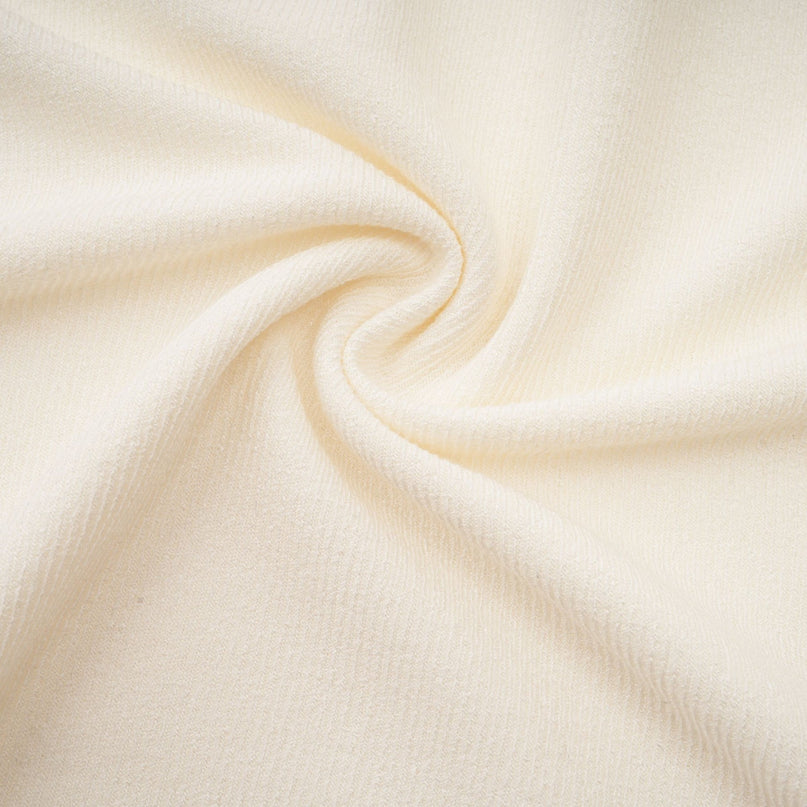 Riccarda White Midi Dress Double Jersey Knit Asymmetric Hem Ruched Detailing Rear Zip Fastening