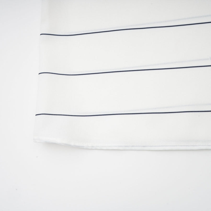 Rinata White Top Skirt Matching Set Polyester Spandex Striped Pattern