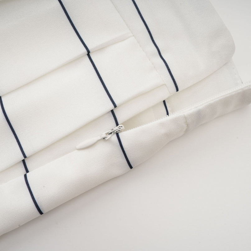 Rinata White Top and Skirt Matching Set