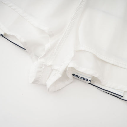 Rinata White Top and Skirt Matching Set