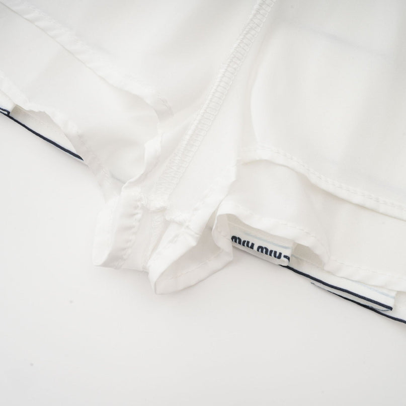 Rinata White Top and Skirt Matching Set