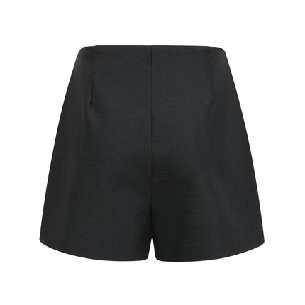 Rita Black Floral Crystal Embellished Shorts